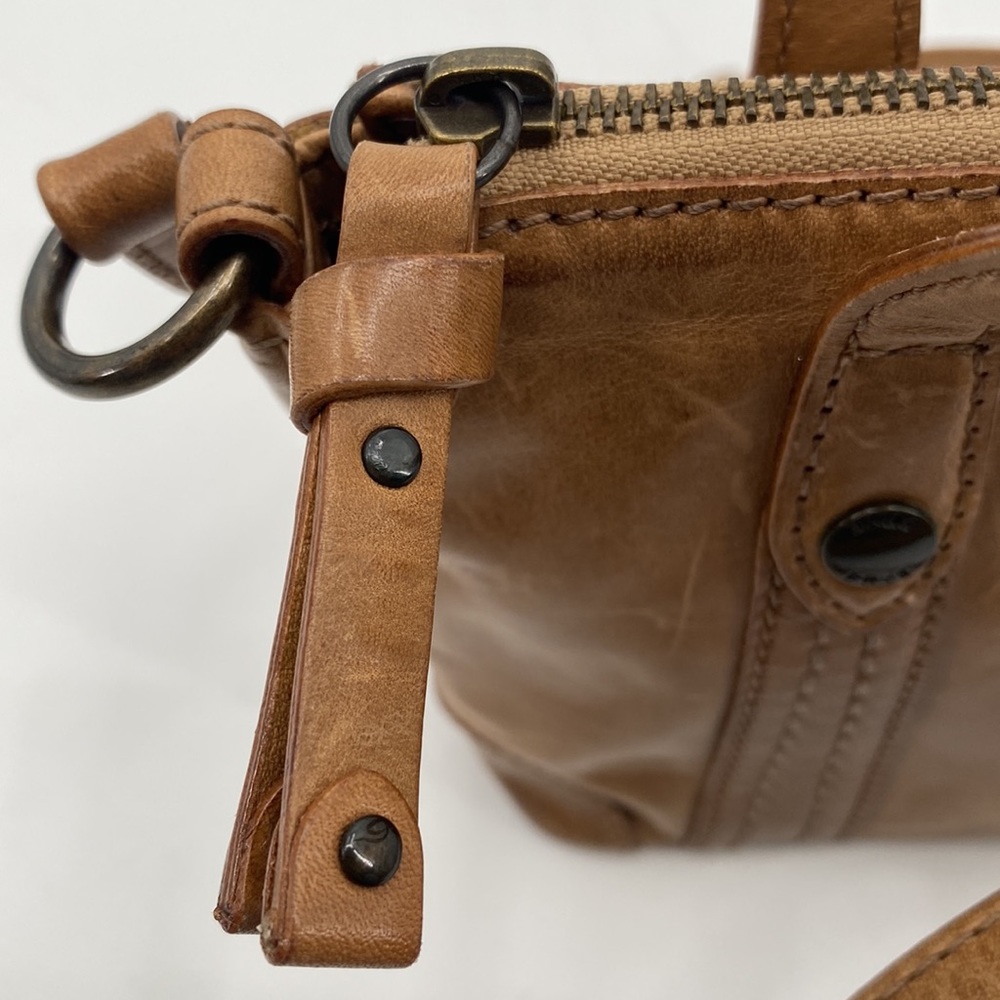 Frye Melissa Mini Shopper Cognac Small Crossbody Purse - Picture 12 of 14